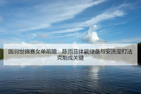 国羽世锦赛女单前瞻：陈雨菲体能储备与安洗莹打法克制成关键